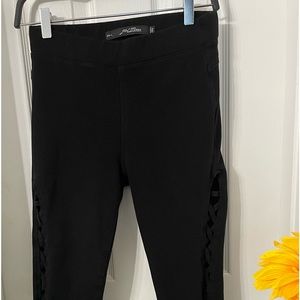 LA💕Black Stretch Pants-Cross Pattern